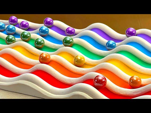 Marble Run Race Plasticine ASMR Pop Tubes Train