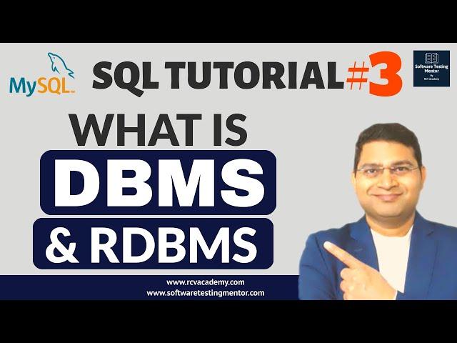 SQL Tutorial #3 - What is DBMS and RDBMS | DBMS vs RDBMS