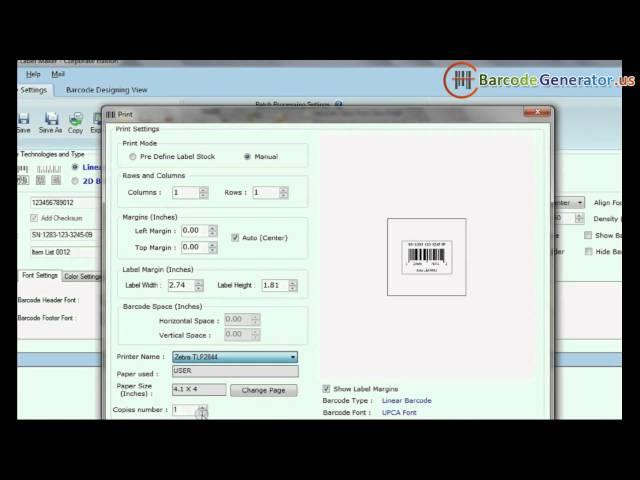 Create Linear Barcodes in few simple steps