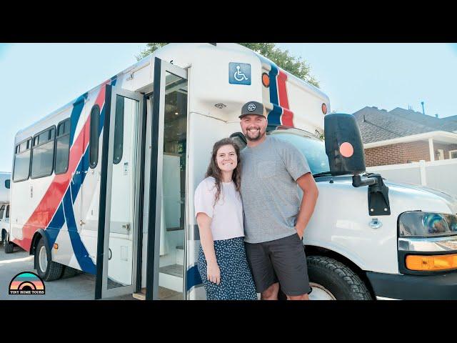 You Won't Believe This Stealth Shuttle Bus Tiny Home Conversion