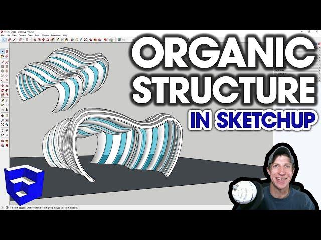 ORGANIC STRUCTURES in SketchUp with Flowify and Curviloft!