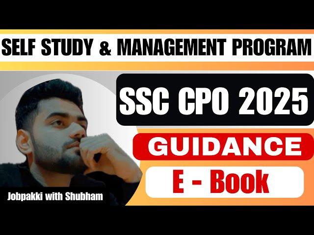 SSC CPO 2025 Guidance E- Book || Jobpakki with Shubham