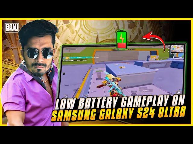 Low Battery Gameplay Test on Samsung Galaxy S24 Ultra!  BGMI New Update Gameplay #playgalaxy