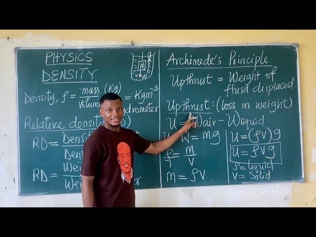 Density (JAMB Phyiscs) | Relative Density, Archimedes's Principle and Upthrust #density #jamb