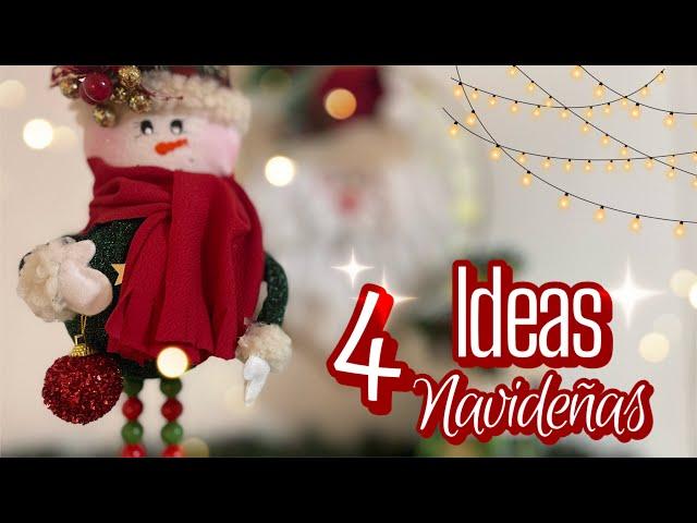 4 Manualidades Navideñas/ Ideas para regalar o vender  / Diy Christmas / Artesanato Natalino