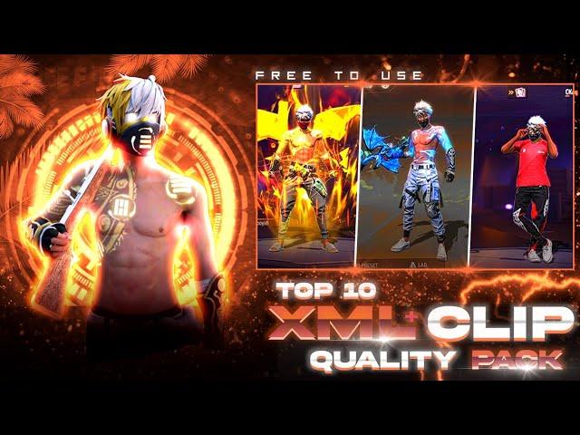 TOP 10 XML+CLIPS | FF NEW LOBBY CLIPS PACK | FF EMOTE CLIPS | FF CLIPS