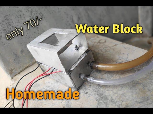 Homemade water block for peltier modules with aluminium square block || easy tutorial