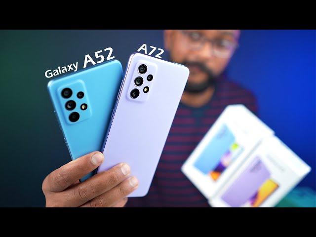 Samsung Galaxy A52 & Galaxy A72 Unboxing - Real Difference !