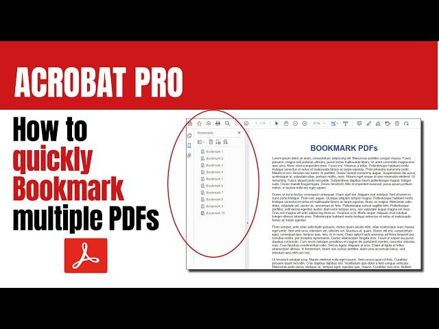 How to BOOKMARK PDFs - Adobe Acrobat Pro