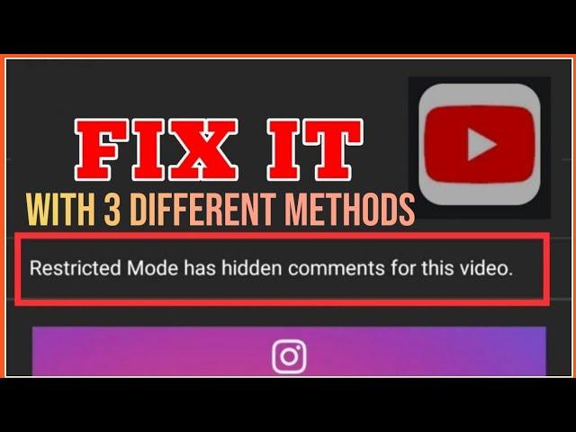 Restricted mode has hidden comments turned on by your network problem" on Google