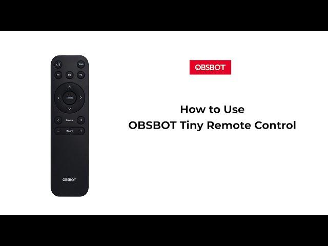 OBSBOT Tiny Series 丨How to use Remote Controller