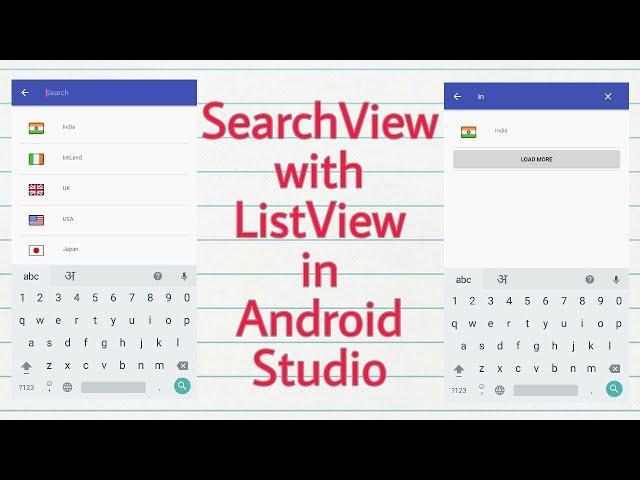 How to implement Search View with Listview in Android App