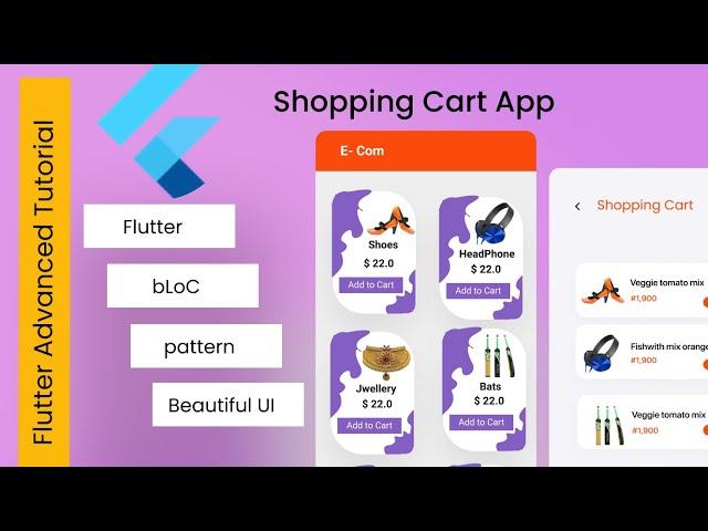 #Flutter Advanced - Shopping Cart App using bLoC pattern (Series no 1)