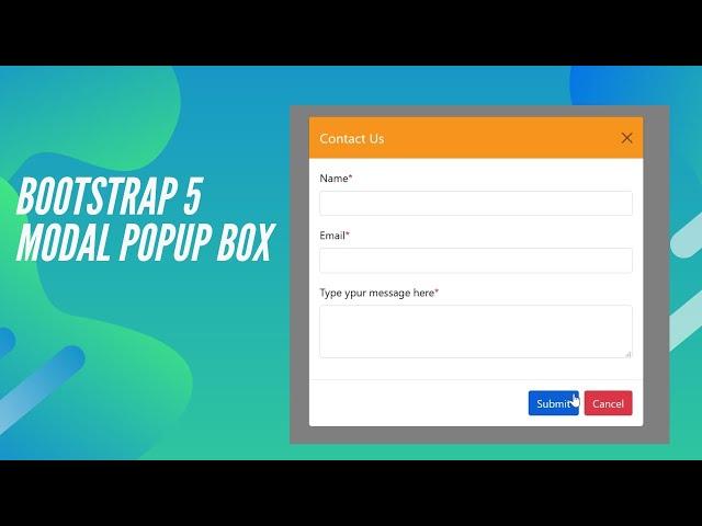 How to create a modal popup box with Bootstrap 5 | HTML5