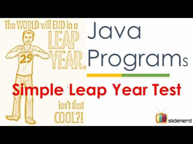 31 Java Programs Leap Year |