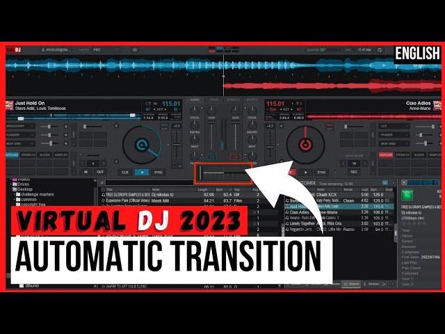 Using AUTOMIX to Auto TRANSITION - virtual DJ 2023 tutorials