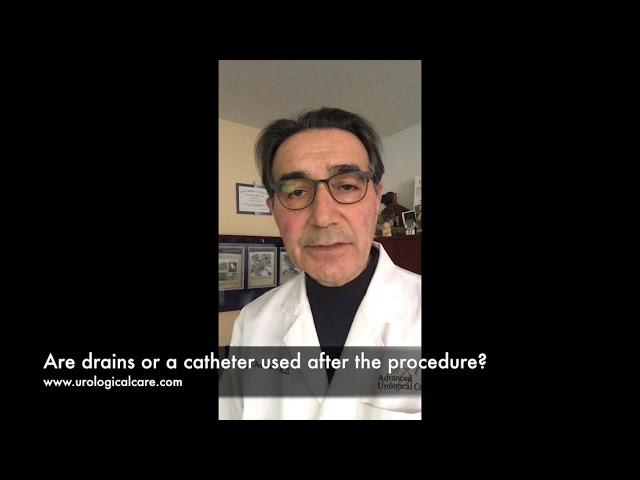 Are drains or a catheter used after the procedure?