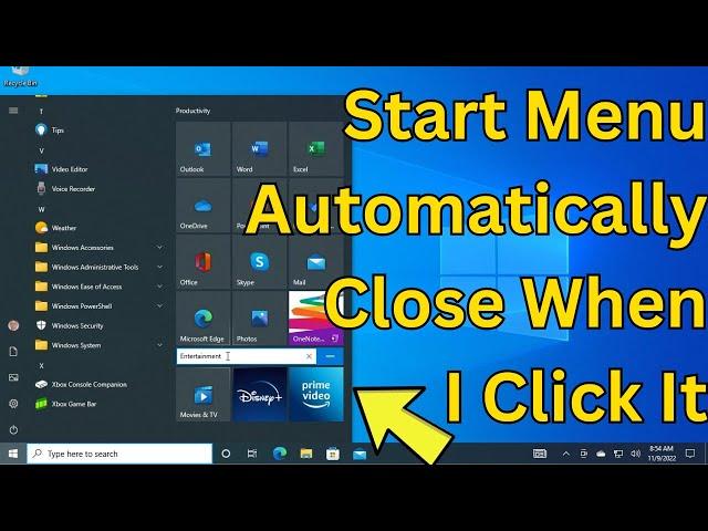 How to Fix Start Menu Automatically Close When I Click It In windows 10 | Start Menu Not Opening