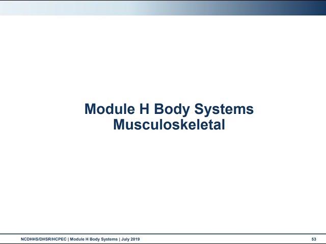 Module H: Body Systems - Musculoskeletal