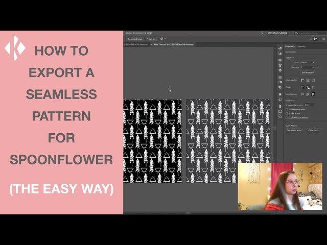 How To Export A Seamless Pattern for Spoonflower (THE EASY WAY)