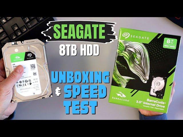 Seagate 8TB BarraCuda 3.5 HDD Internal Drive Unboxing & Speed Test