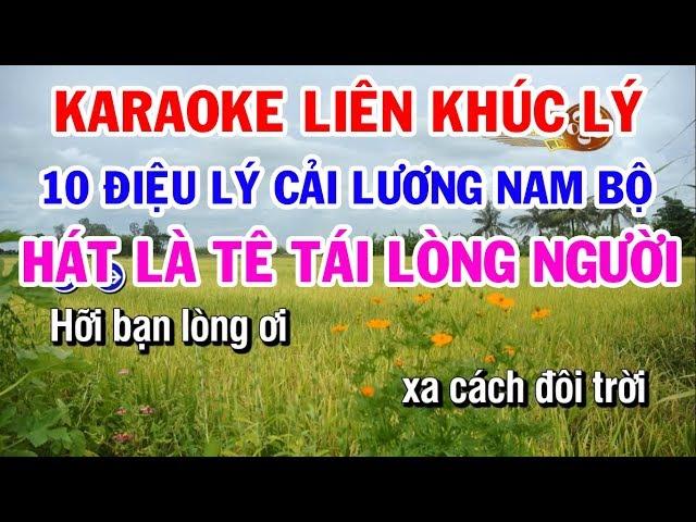 Liên Khúc Lý Karaoke | Tái Tê Với 10 Điệu Lý Cải Lương Nam Bộ Tuyển Chọn | Tri Âm ĐOản