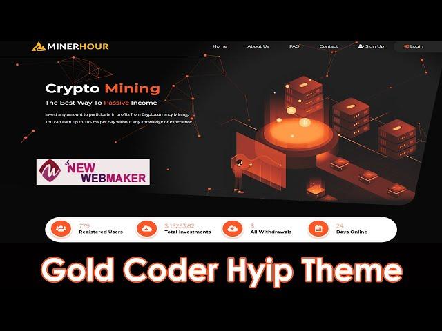 Gold Coder Hyip template for Gold Coder Script.