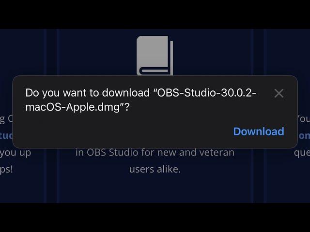 How to download OBS Studio on macOS Sonoma