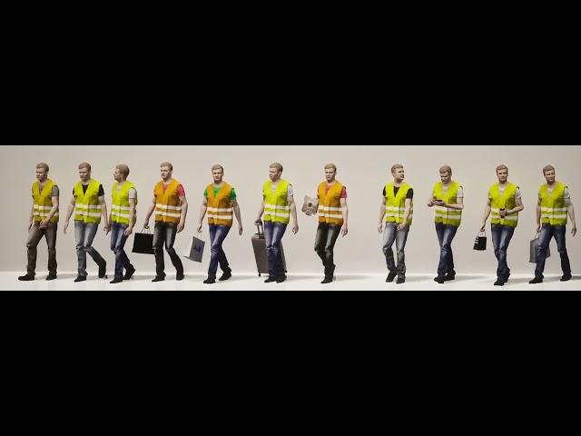 TWINMOTION Animated Characters MAN WORKER Walking