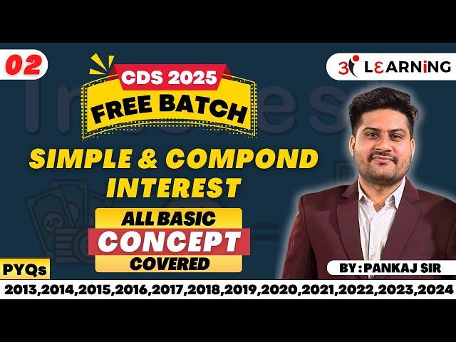 CDS Compound Interest and Simple Interest | CDS Math's Preparation #CIandSI