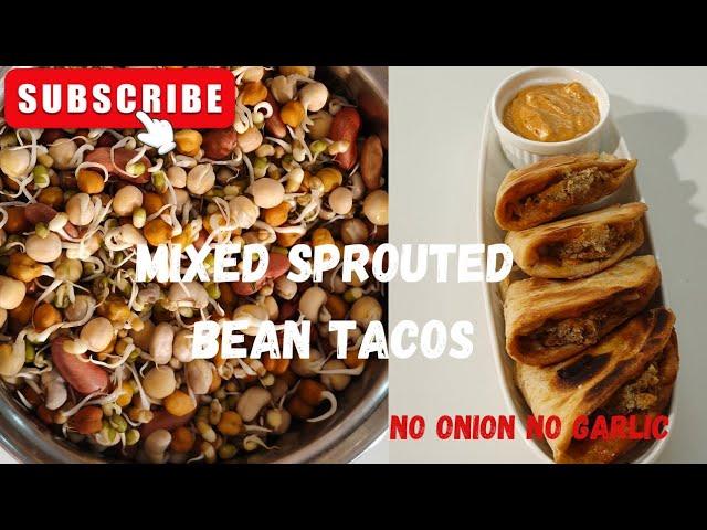 MIXED BEANS SPROUT TACOS| SUPER HEALTHY TWIST TO REGULAR MEXICAN TACOS| NON ONION NO GARLIC| BAKED