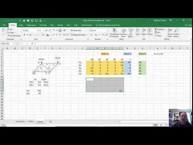 Doing Matrices with Excel