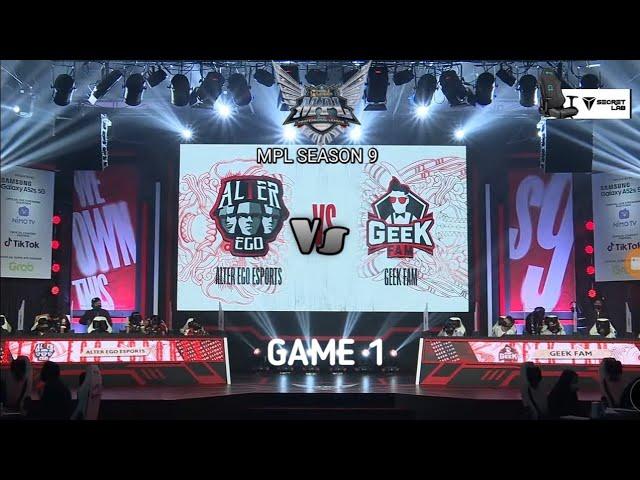 GEEK FAAM vs ALTER EGO  GAME 1 | MPL ID S9 Week 1 Day 2