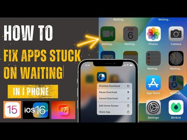 How To Fix App Stuck on Waiting During Download in iOS 16 | iOS 15 | iOS 17  | And i Pad