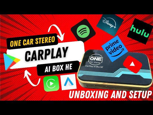 One Car Stereo CarPlay AI Box HE Unboxing  and Setup (wireless Android Auto and Apple CarPlay)