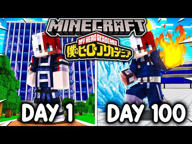 I Survived 100 DAYS as SHOTO and DABI in My Hero Academia Minecraft!