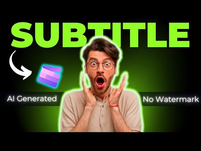 AI Subtitle Generator Free  How to Add Subtitles to a Video