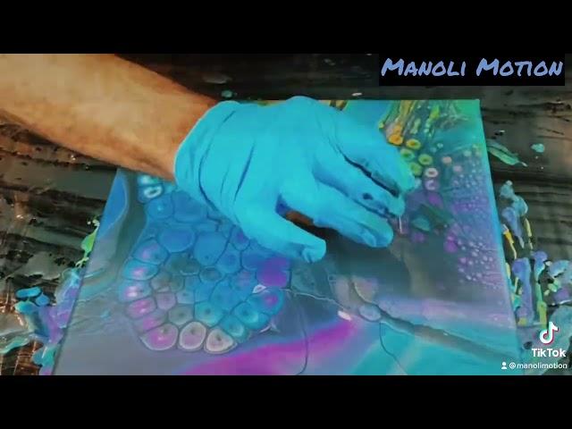 Fluid Art Painting With Only Metallics!