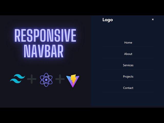 Responsive Tailwind CSS Navbar || React || Vite