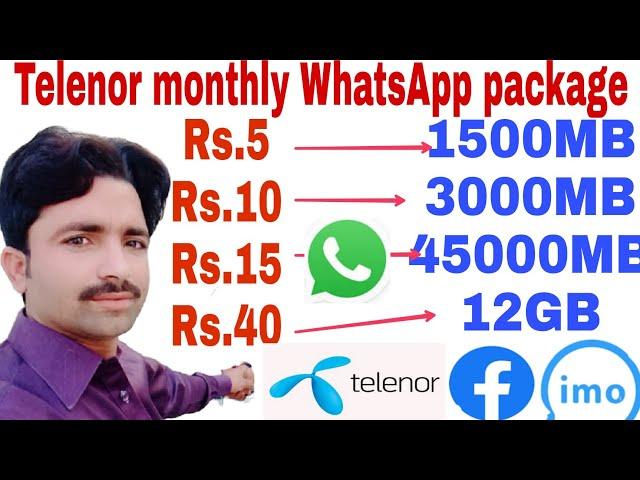 telenor monthly WhatsApp package 2021?Telenor whatsapp package?telenor whatsapp package monthly2021