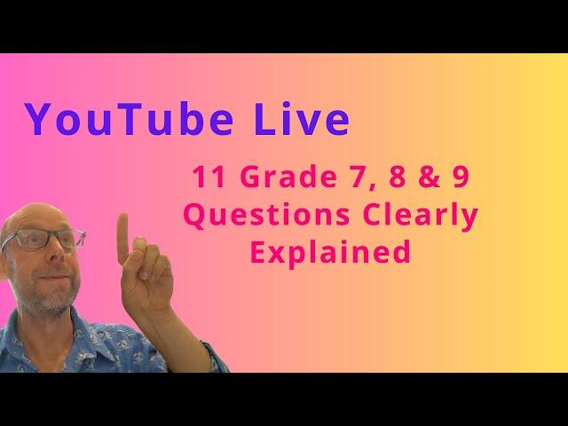 Grade 7-9 IGCSE Maths Exam Questions Live Walk-Through