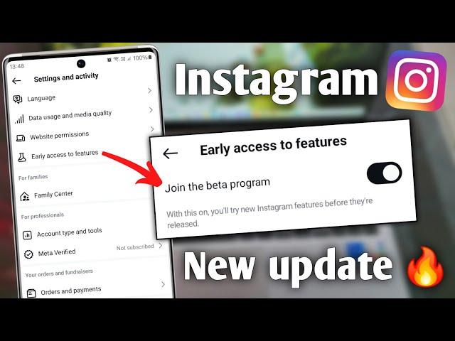 INSTAGRAM NEW UPDATE"Early access to features" How to join instagram beta version