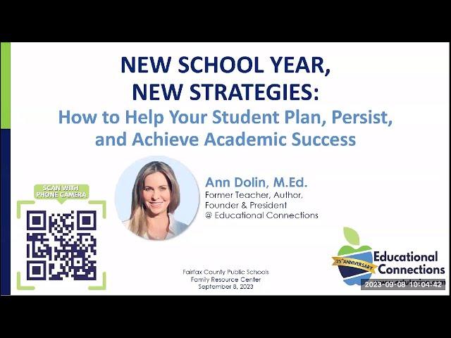 New School Year, New Strategy How to Plan, Persist and Achieve Academic Success this Year