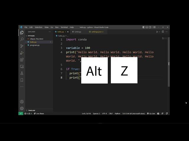 How To Enable Word Wrap In Visual Studio Code (VScode)