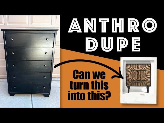 DIY DUPE CHALLENGE / Dresser goes Anthropologie with Router / Extreme Furniture Makeover