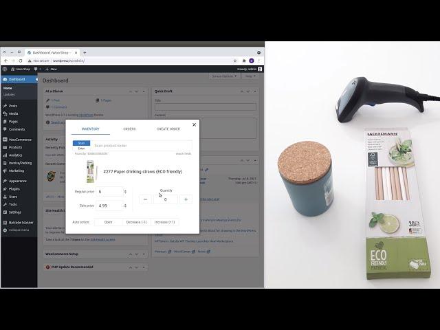 Barcode Scanner for WordPress -  Lite POS to manage inventory and orders in WooCommerce