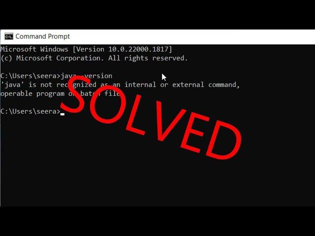 'java' is not recognized as an internal or external command | windows 11
