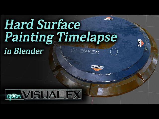 Hard Surface Texture Painting timelapse in Blender