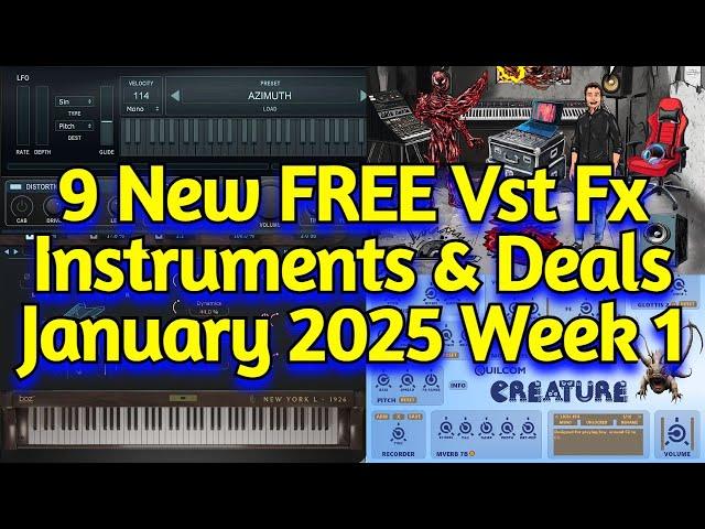 9 Best New FREE Effect Plugins, Instruments, Sample Packs & Plugin Deals - JANUARY 2025 Week 1