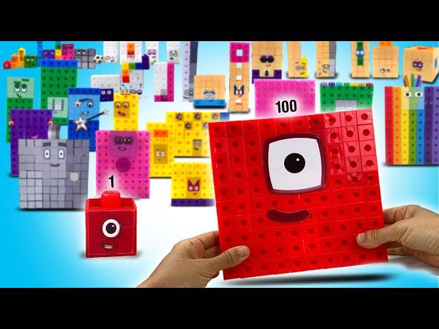 DIY Numberblocks 1 to 100 Snap Cubes Custom Set ||  Keiths Toy Box